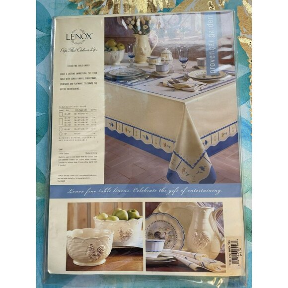 Lenox Fine Dining Table Linen Tablecloth 70 Round Provencal Garden Floral NWT$45 - Picture 6 of 6